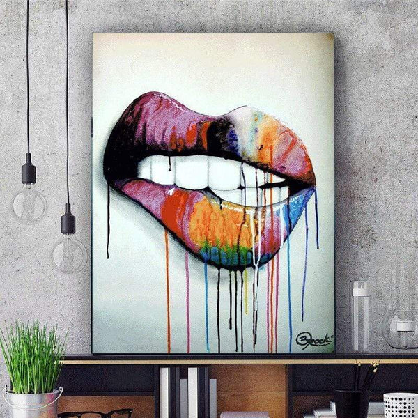 Hot Lips - Graffiti Canvas